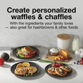 thumbnail image 4 of Proctor Silex Double Mini Waffle Maker Machine with 4&#2013265922?&#2013266077 Round Non-stick Grids, Makes 2 Personalized Individual Breakfast Keto Chaffles and Hashbr, 4 of 8