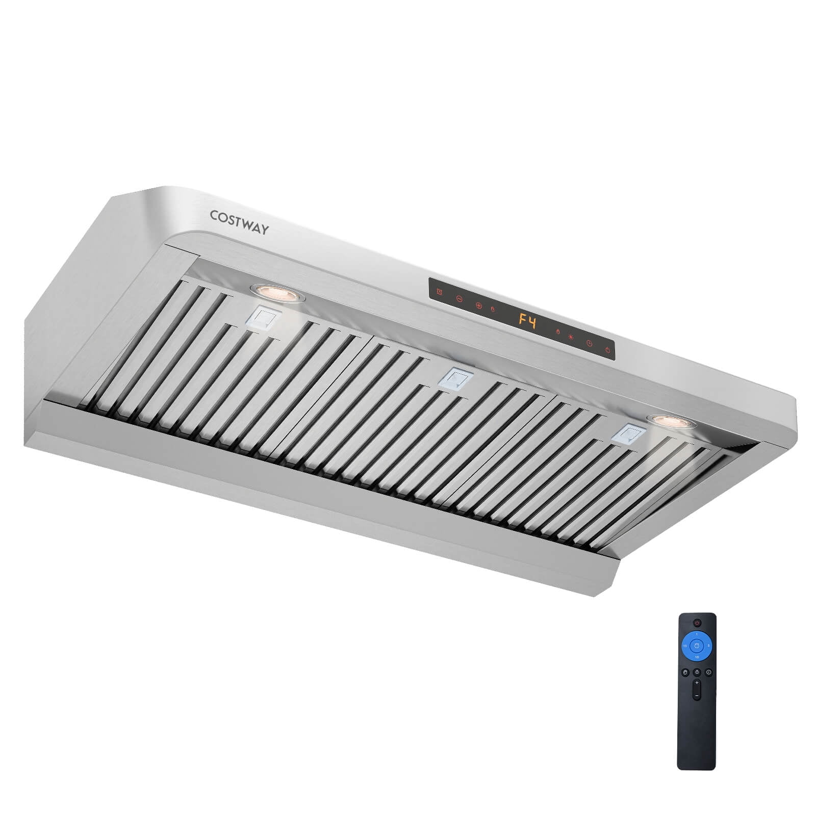 Hotte sous cabinet Costway de 36 po avec collecteur d'huile, 4 vitesses de ventilateur, tactile/gestuelle