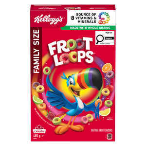 Kellogg's Froot Loops* Taille de la famille des céréales, 480g