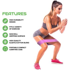 RedSky 3 Waist Resistance Bands with Different Strength for Squats/Glute Bridge/Lunges/Pilates and Yoga