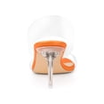 thumbnail image 2 of BLISSFUL STEP Women's Clear Slide Stiletto Heels Open Toe Slip On Sandals Orange 7, 2 of 7