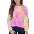 thumbnail image 1 of Posijego Chandail en Molleton pour Petite Fille, Col Rond, Manches Longues, Torsade devant, Crop Top Athlétique, 1 of 7