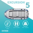 thumbnail image 2 of Intex Excursion 5 Ensemble de Bateau Gonflable avec Montage sur Tableau Arrière et Moteur de Traîne, 2 of 11