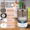 thumbnail image 2 of Riwcyla Cosmetic Brush Cleaner , USB Powered Automatic Spinning Electric Makeup Brush Cleaner with Brush Mat Fit for All Size Beauty Makeup Brush Gift for Female, 2 of 6