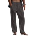 thumbnail image 1 of MAWCLOS Men Trousers Elastic Waist Sweatpants Drawstring Pants Baggy Party Solid Lounge Dark Gray M, 1 of 9