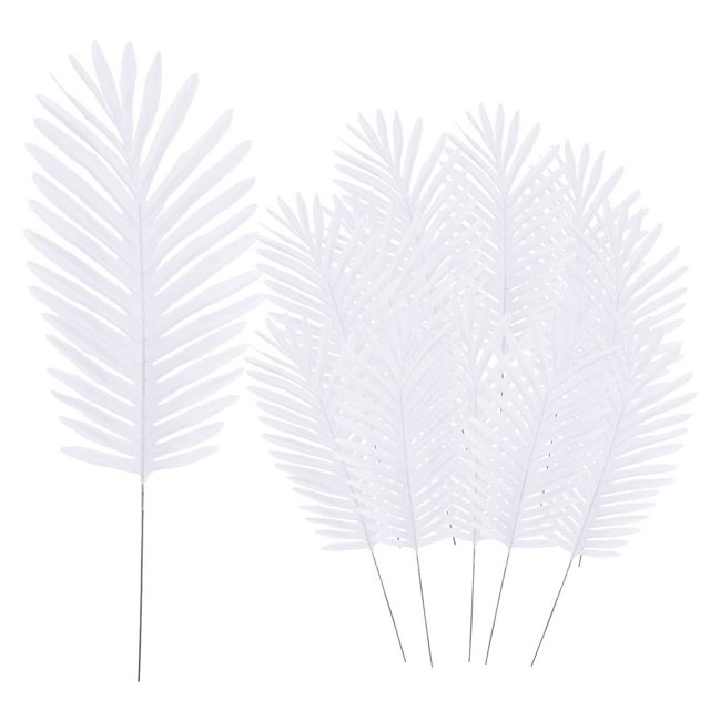 12PCS Simulation Loose Sunflower Leaves Faux Palm Fronds Realistic