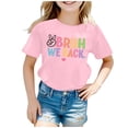 thumbnail image 1 of PMVFHDE Hauts Fille Hauts Filles T-Shirts Graphiques pour Fille Hauts Filles T-Shirts Enfants Rentrée des Classes Graphique Manches Courtes Col Rond T-Shirt Lumineux et Confortable pour Garçons et Filles Rose,6-7 Ans, 1 of 4