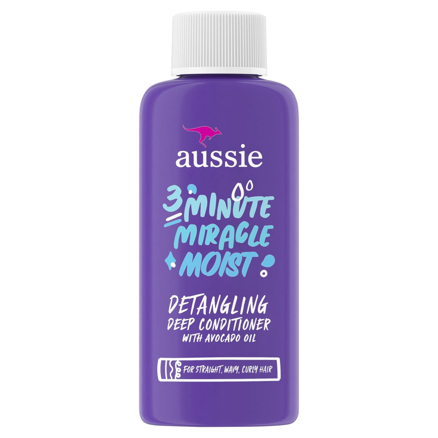 Aussie Miracle Hydratation en 3 Minutes Traitement Revitalisant en Profondeur Démêlant avec Huile d'Avocat, Format Voyage, Sans Parabènes et Sans Sulfates