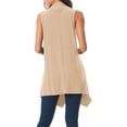 thumbnail image 3 of Sleeveless Cardigan Women Summer Lightweight Open Front Soft Draped Long Duster Vest Asymmetric Hem, 3 of 4