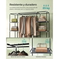 thumbnail image 3 of SONGMICS Garde-Robe de Placard, Garde-Robe Portable, Tringle à Vêtements, Organisateur de Rangement pour Vêtements, Gris, 3 of 5