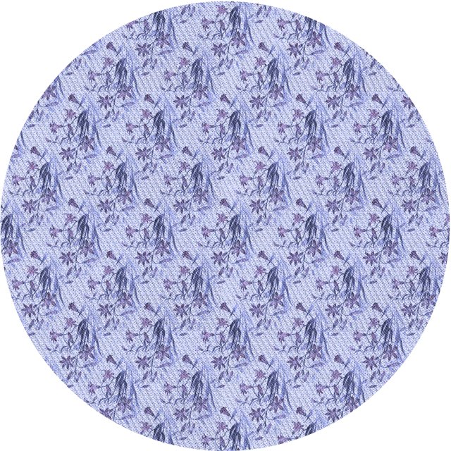 Ahgly Company Tapis d'Intérieur Lavables à la Machine pour la Zone de Pervenche Violette, Rond de 7'
