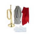 thumbnail image 4 of Clairon Soufflant Signal Instrument de Musique Clairon Scout Cuivre Massif et Laiton Style Clairon C, 4 of 8