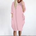 thumbnail image 2 of Hauts Grande Taille pour Femmes Robe Ample avec Poches pour Femmes Col pour Dames Décontracté Hauts Longs Robe Grande Taille Hauts Grande Taille pour Femmes Hauts pour Femmes Grande Taille Hauts pour Femmes Robe Grande Taille Femmes Grande Taille, 2 of 4