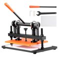 thumbnail image 1 of VEVOR Leather Cutting Machine, 14.2 x 10.2 in Embossing Plate Manual Die Cutter, 0.47 in Pressure Stroke Leather Embossing Machine, Dual Guide Shafts Die Cut Machine for Various of Materials, 1 of 9
