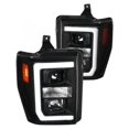 thumbnail image 1 of Spec-D Tuning 2LHP-F25008JM-RS Black LED Bar Projector Headlights for 2008-2010 Ford F-250, 1 of 1