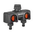 thumbnail image 1 of Gardena 8193 Two-Way Garden Hose Splitter with Flow Control Valves, Connect 2 Hoses to 1 Tap, Made in Germany, 1 of 4