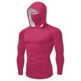 thumbnail image 1 of Unisex Long Sleeve Sun Protection Hooded Top with Face Mask – UPF Ice Silk Fabric for Outdoor Activities, 1 of 9