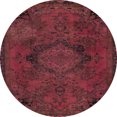 thumbnail image 1 of Ahgly Company Indoor Round Abstract Bright Maroon Red Abstract Area Rugs, 4' Round, 1 of 6