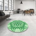 thumbnail image 4 of Ahgly Company Tapis Rectangulaire d'Intérieur Lavable en Machine Vert Jade, 2 Pieds x 3 Pieds, 4 of 7
