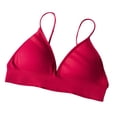 thumbnail image 1 of Soki Women's Triangle Bralette Soft Cup Wireless Bra Smooth Comfortable Wire Free Bra Top, 1 of 2