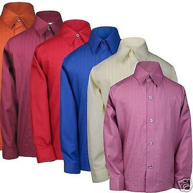 Costumes de Smoking Formels pour Garçons Chemise Rouge Bleu Rouille Orange Rose Bourgogne Ivoire Taille 0-20