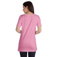 thumbnail image 3 of Inkmeso Plain Basic Tshirt Long Length Tee Short Sleeve Workout Top For Women, 3 of 9