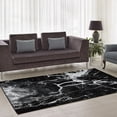 thumbnail image 2 of La Dole Rugs black white abstract long runner 3x10 hallway (2'7" x 9'10", 80cm x 300cm), 2 of 5