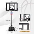 thumbnail image 3 of Costway Support de Panier de Basketball Portable à Hauteur Réglable avec Roues Arrière Incassables, 3 of 10