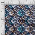 thumbnail image 2 of oneOone Polyester Lycra Navy Blue Fabric Geometric Dress Material Fabric Print Fabric By The Yard 56 Inch Wide, 2 of 5