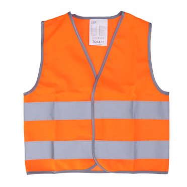 SHISUYAN Kid Safety Vest Outdoor Night Reflective Waistcoat for Kid Child Boy Girl (Orange S Size)
