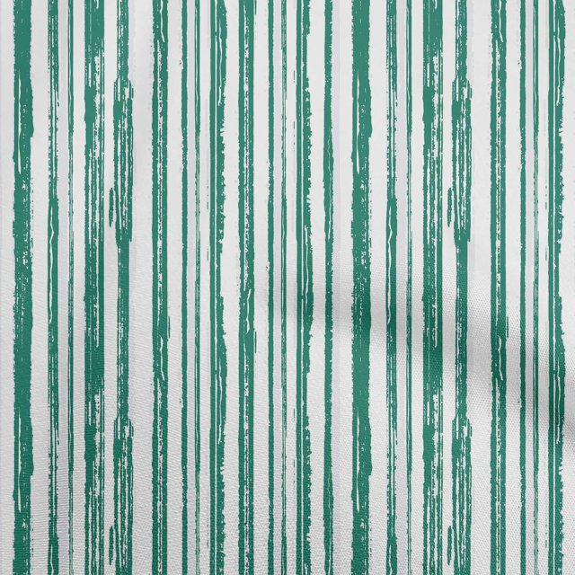 oneOone Rayon Teal Green Fabric Striped Line Sewing Craft Projects Fabric Prints By Yard 56 Inch Wide