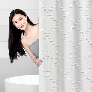 Dvkptbk Rideau de douche pour salle de bain moderne ferme Rideau de Douche Universal pour toutes les saisons Dans bain Long Rideaux de douche Set Rideau de bain