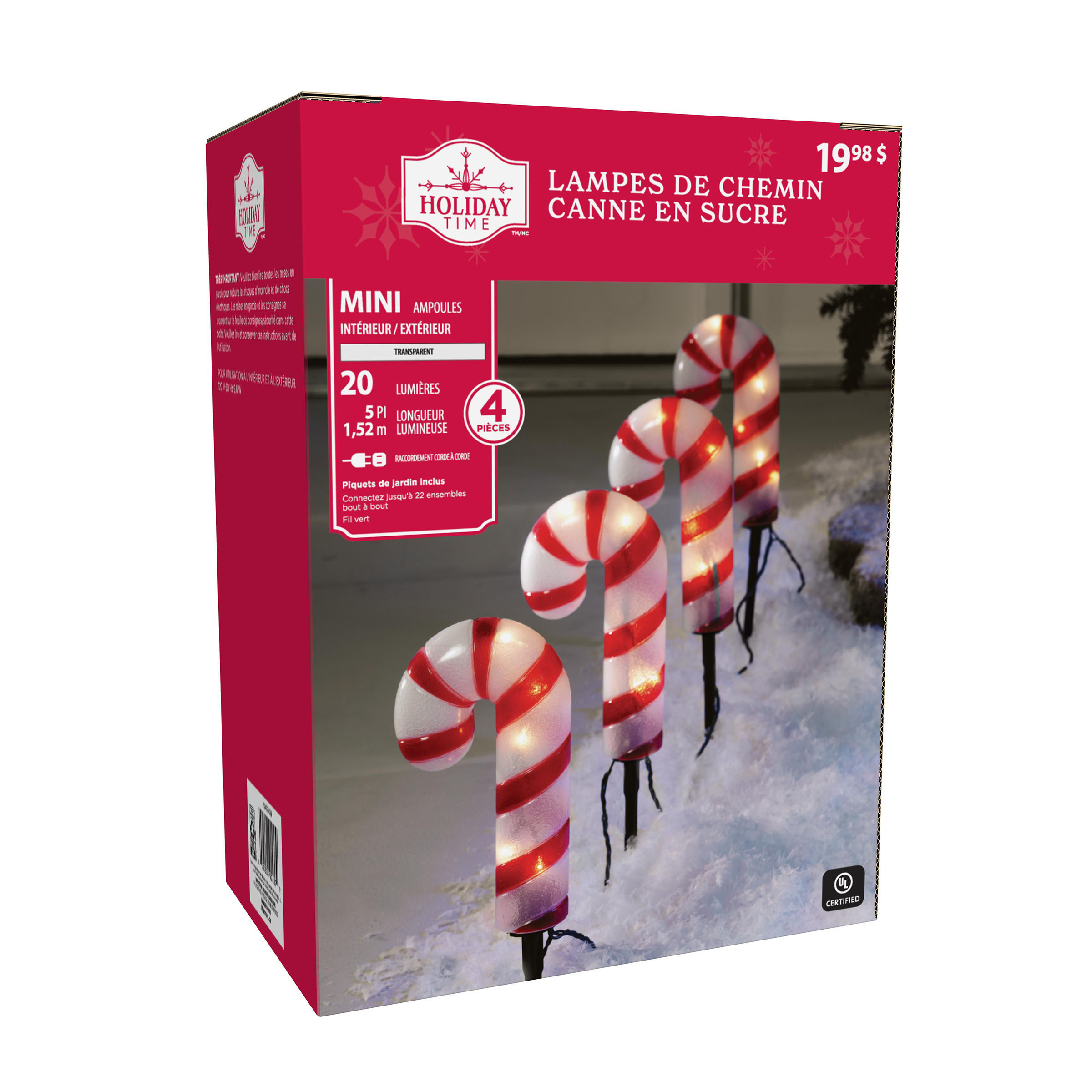 HOLIDAY TIME PL 4PC CANDYCANE PTHWAY