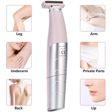 Electric epilator, Wet and Dry Hair Removal Device, Cleaning Brush and limiting Comb, Body Shaver for Hair Removal for Body Parts, arms, Armpit, Legs