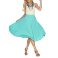thumbnail image 2 of (mint, l) - White Mark Women's Flared Midi Skirt, 2 of 6
