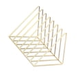 thumbnail image 1 of Triangular Iron Book Shelves Desktop Storage bookshelf; Triangular book rack; Rack Shelf File Magazine Storage Box Iron Bookcase, 1 of 8
