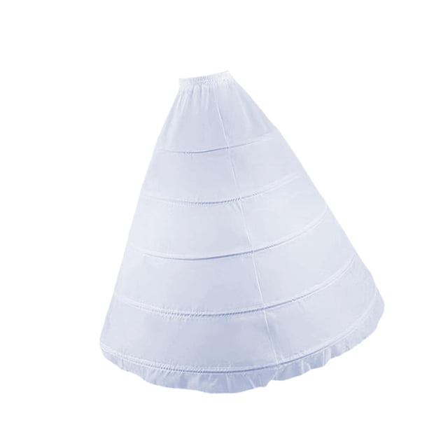 KLKCMS Accessoire Crinoline de Mariée Jupon de Robe de Mariée pour Banquet Fête Cosplay 5 Cerceaux