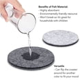 thumbnail image 4 of Oleegame 2PC Placemat Set Of 12 Round Grey Includes A Matching Holder Light Gray Gray, 4 of 6