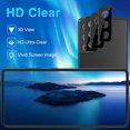 thumbnail image 4 of [3+3 Pack] Glass Screen Protector for Samsung Galaxy S21 with Camera Lens Protector, 3D Curved, 6.2 inch 9H Tempered Glass for Samsung Galaxy S21 5G Glass Screen Protector, 4 of 6