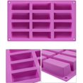 thumbnail image 3 of Rectangle Granola Bar Silicone Mold (2PCS) - 8 Cavity Nutrition Cereal Bar Mold for Baking, 3 of 5