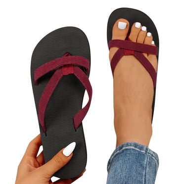 Womens Flip Flops Lightweight Memory Foam Slippers for Indoor Outdoor Beach Casual Flats Slip on Sandals