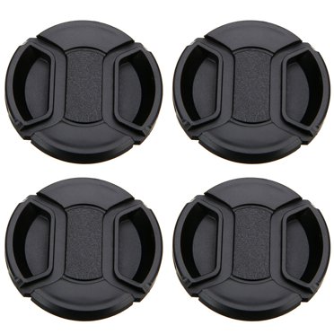 KAKOWELY 4Pcs Center-Pinch Camera Lens Cover Protectors Dust-Proof Snap Cover 55mm,2.17X"X2.17"X0.39"