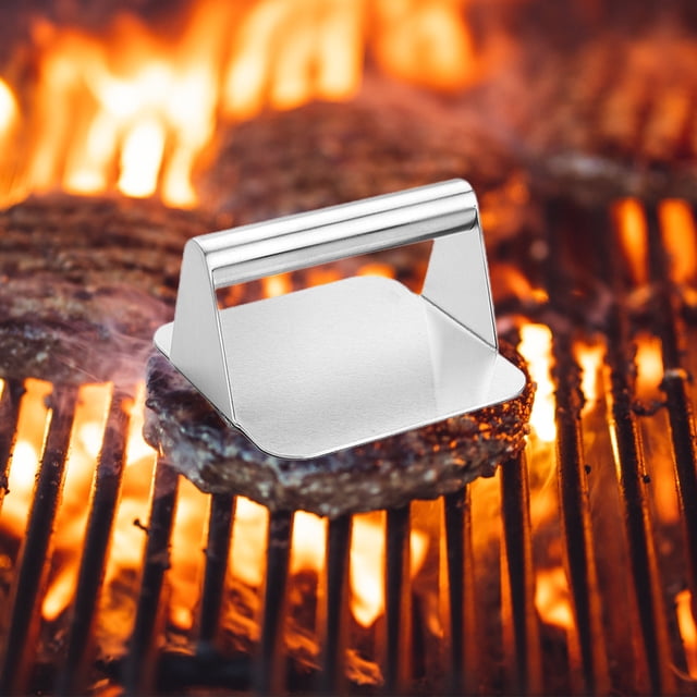 Vaidha Stainless Steel Meatloaf Meat Press Round Block Burger Press Kitchen Tool Meat Press Pad