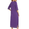 thumbnail image 4 of yievot Robe de Maison pour Femmes Longue à Fermeture Éclair devant Peignoirs Chemises de Nuit avec Poches Tenue d'Intérieur, 4 of 4