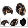 thumbnail image 2 of 2x Union Jack UK Flag Mirror Covers for MINI Cooper R55 R56 R57 Black/Gold, 2 of 11