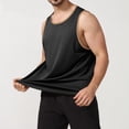 thumbnail image 2 of Yuyuzo Sleeveless Shirts for Men Round Neck Workout Tank Tops Solid Color T Shirts Loose Fitted Tees, 2 of 6
