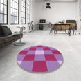 thumbnail image 4 of Ahgly Tapis Rectangulaire Lavable en Machine Intérieur Transitionnel Moyen Violet Rouge Rose, 5 Pieds x 8 Pieds, 4 of 7