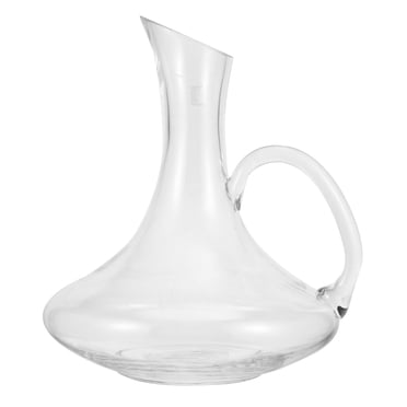 1 Pc 1500 ML Creative Glass Decanter Wine Pourer with Handle (Transparent)