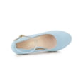 thumbnail image 4 of BLISSFUL STEP Chaussures pour Femmes Bout Rond Talon Aiguille Bride à la Cheville Escarpins Bleu Ciel 6, 4 of 7