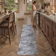 thumbnail image 2 of BERTHMEER 2'x8' Runner Rugs for Hallways Bedroom Entryway Entrance Kitchen Abstract Non Slip Washable Modern Contemporary Distressed Indoor Runner Rugs, Gray, 2 of 7